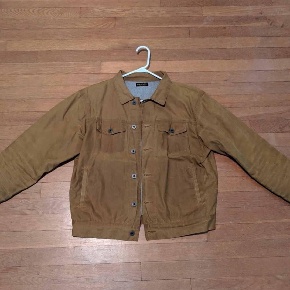 Flint and tinder flannel lined waxed trucker jacket